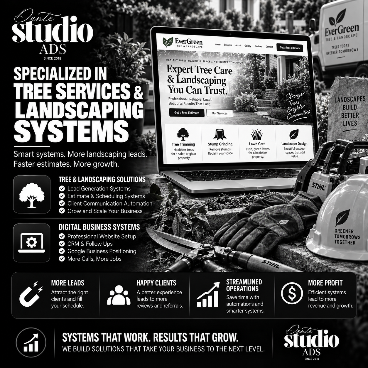 Dante Studio ADS specialized party rental system showcase